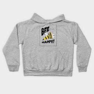 Bee Happy! (Dark edition) Kids Hoodie